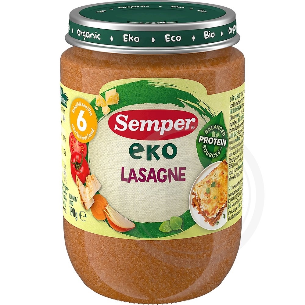 Lasagne øko. fra Semper – Leveret med nemlig.com