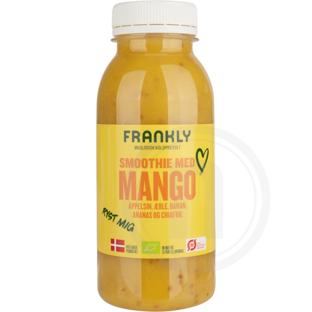 Mango smoothie øko. fra Frankly Juice – Leveret med nemlig.com