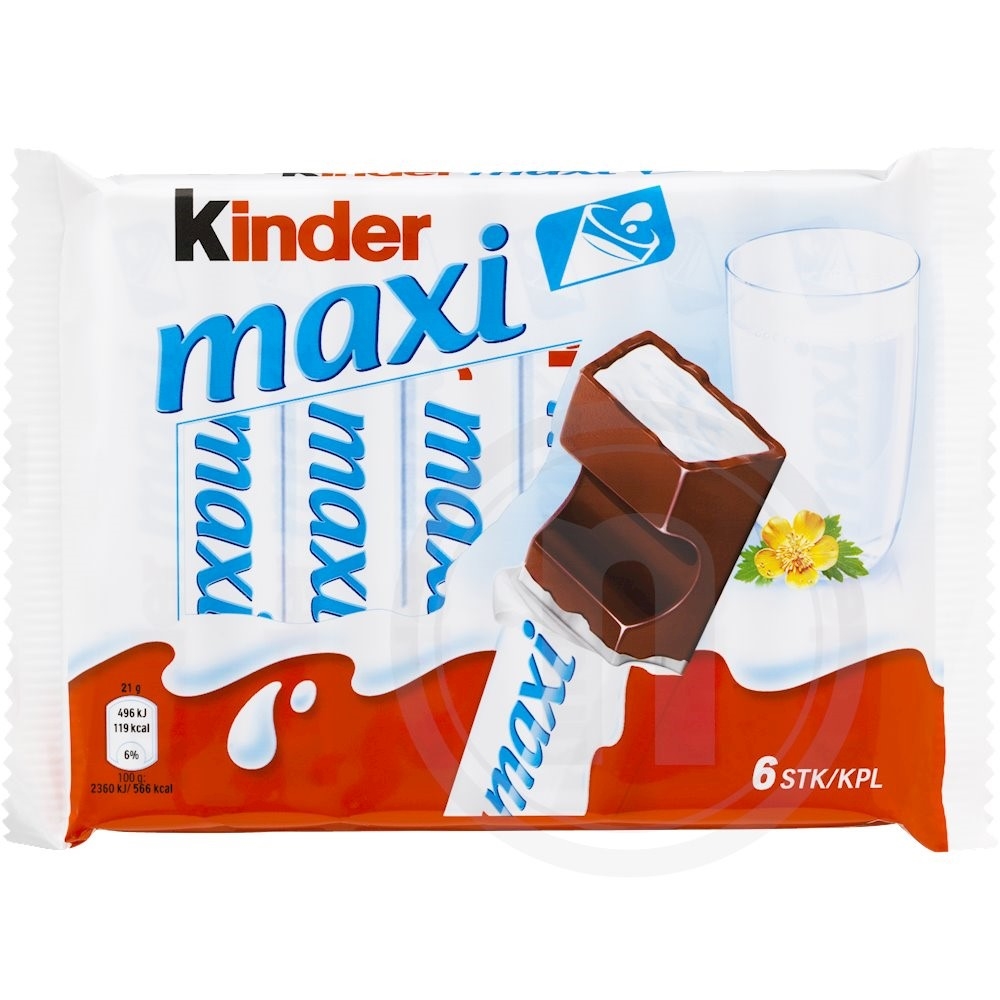 Maxi bar fra Kinder – Leveret med